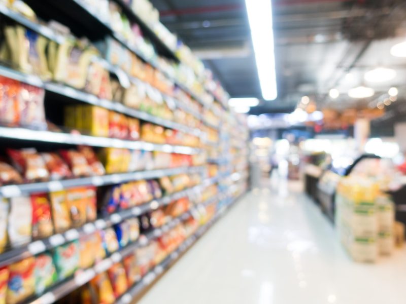 Abstract blur supermarket in department store Abstract blur supermarket in department store and shopping mall interior for background